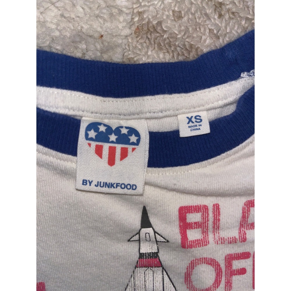 Junk Food Atari Missile Command Ringer Tee XS White Retro Graphic T-Shirt Womens - Picture 3 of 5